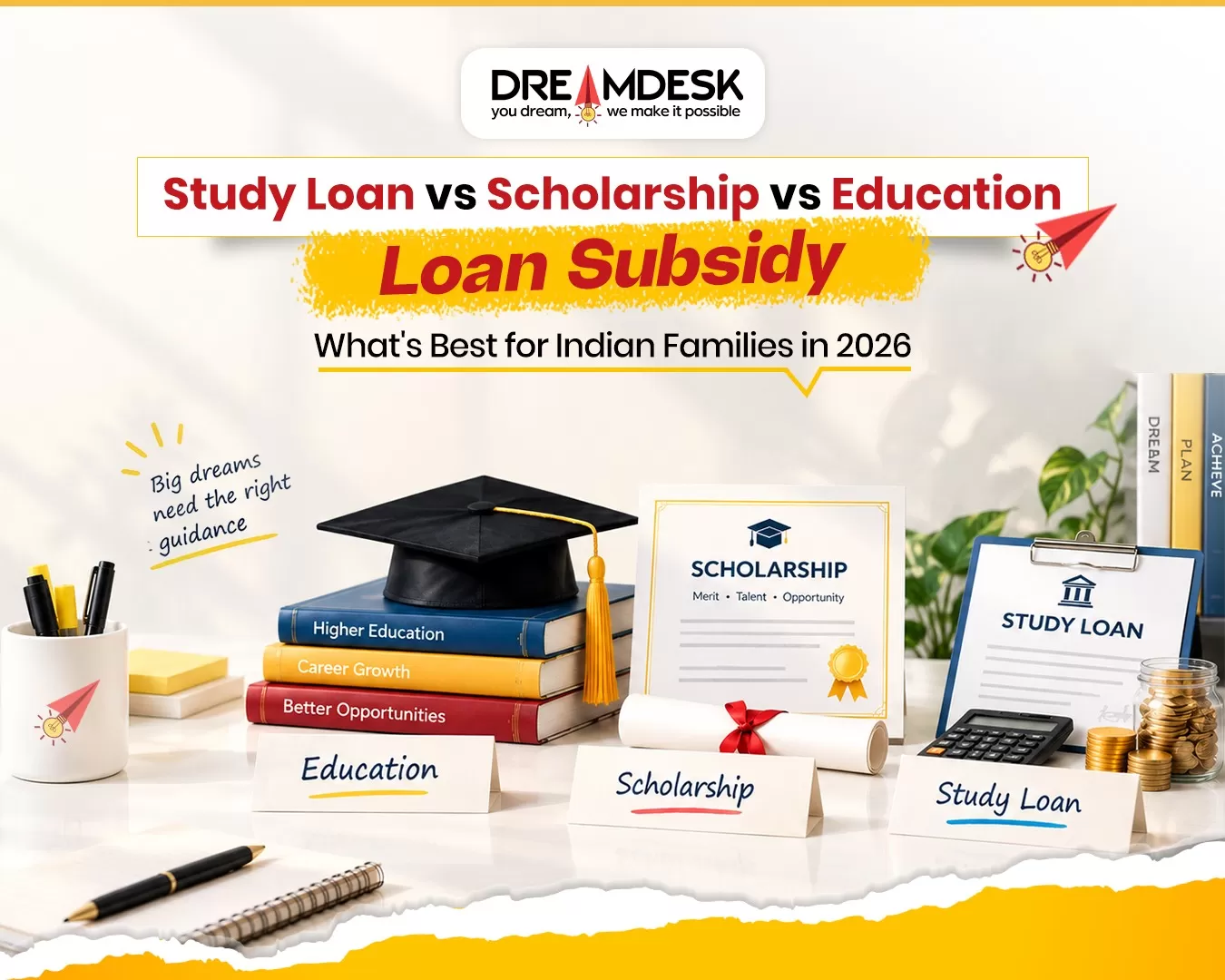 Study Loan vs Scholarship vs Education Loan Subsidy: What's Best for Indian Families in 2026